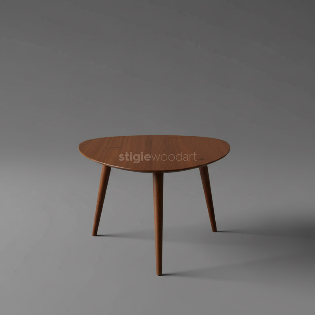 Coffee Table Strawberry Kayu Jati Minimalis - Gambar 5