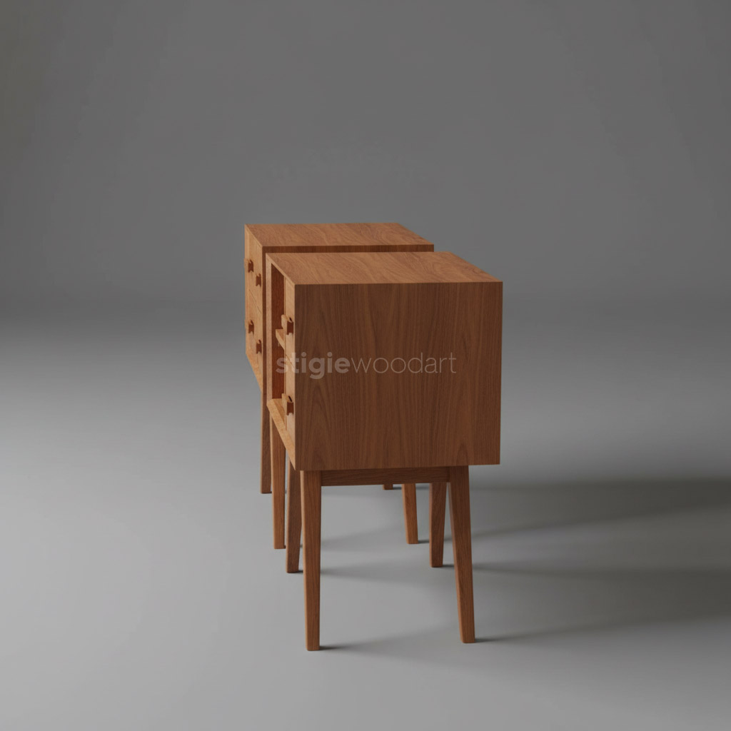 Nakas Retro Klasik Kayu Jati Minimalis - Gambar 5