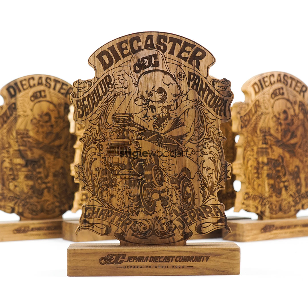 Plakat Kayu Kustom Laser Merchandise