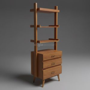 Rak Buku Klasik Kayu Jati Minimalis Modern