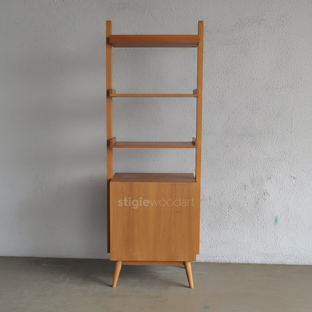 Rak Buku Klasik Kayu Jati Minimalis Modern - Gambar 4