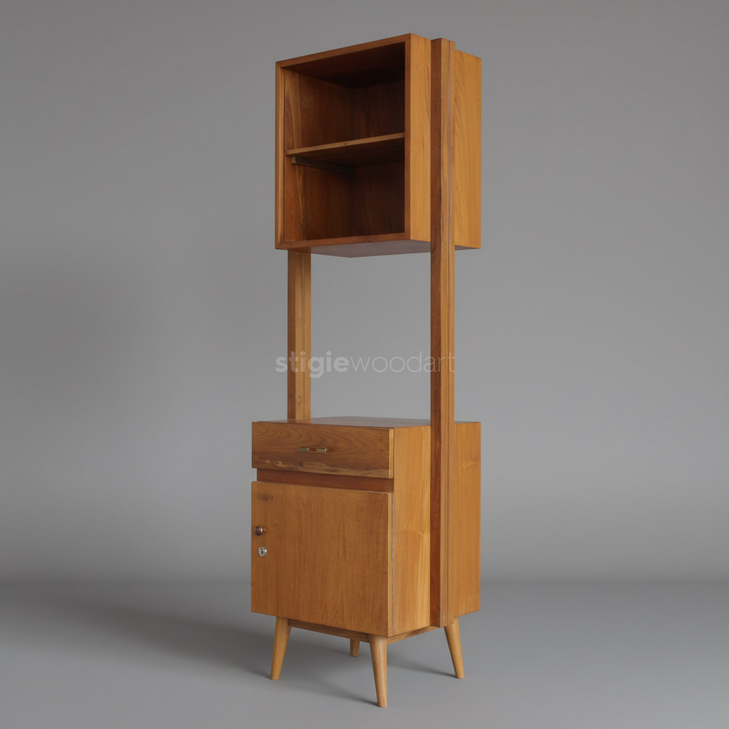 Rak Buku Midcentury Klasik Minimalis
