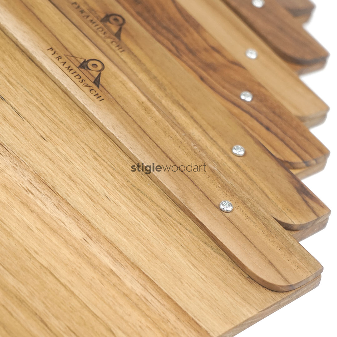 Tempat Buku Menu Kayu Jati Kustom Laser - Gambar 3