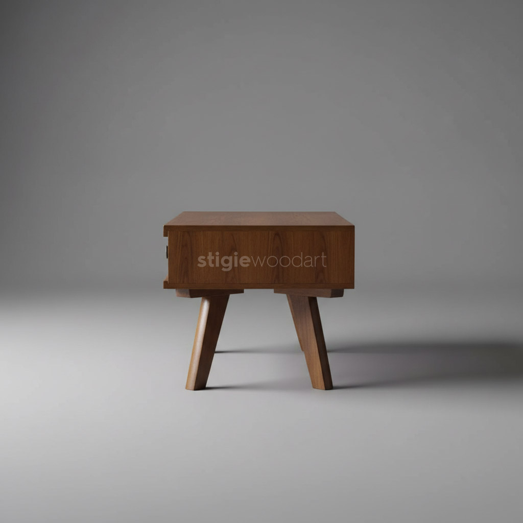 Coffee Table Klasik Retro Kayu Jati Minimalis Modern - Gambar 5