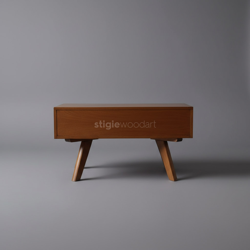 Coffee Table Klasik Retro Kayu Jati Minimalis Modern - Gambar 3