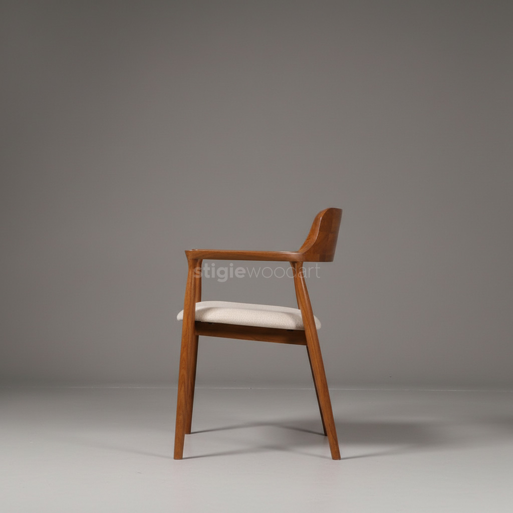 Kursi Cafe Kayu Jati Minimalis Modern - Gambar 3
