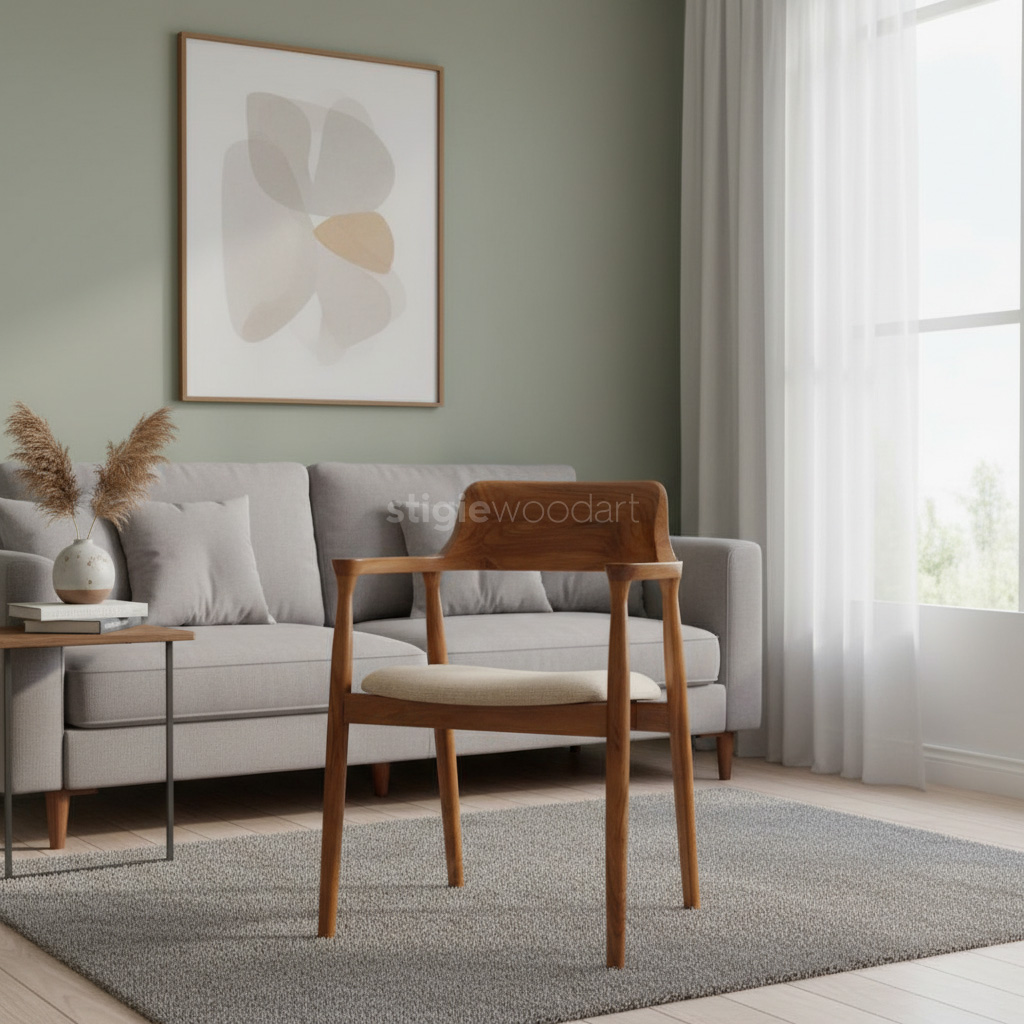 Kursi Cafe Kayu Jati Minimalis Modern - Gambar 2