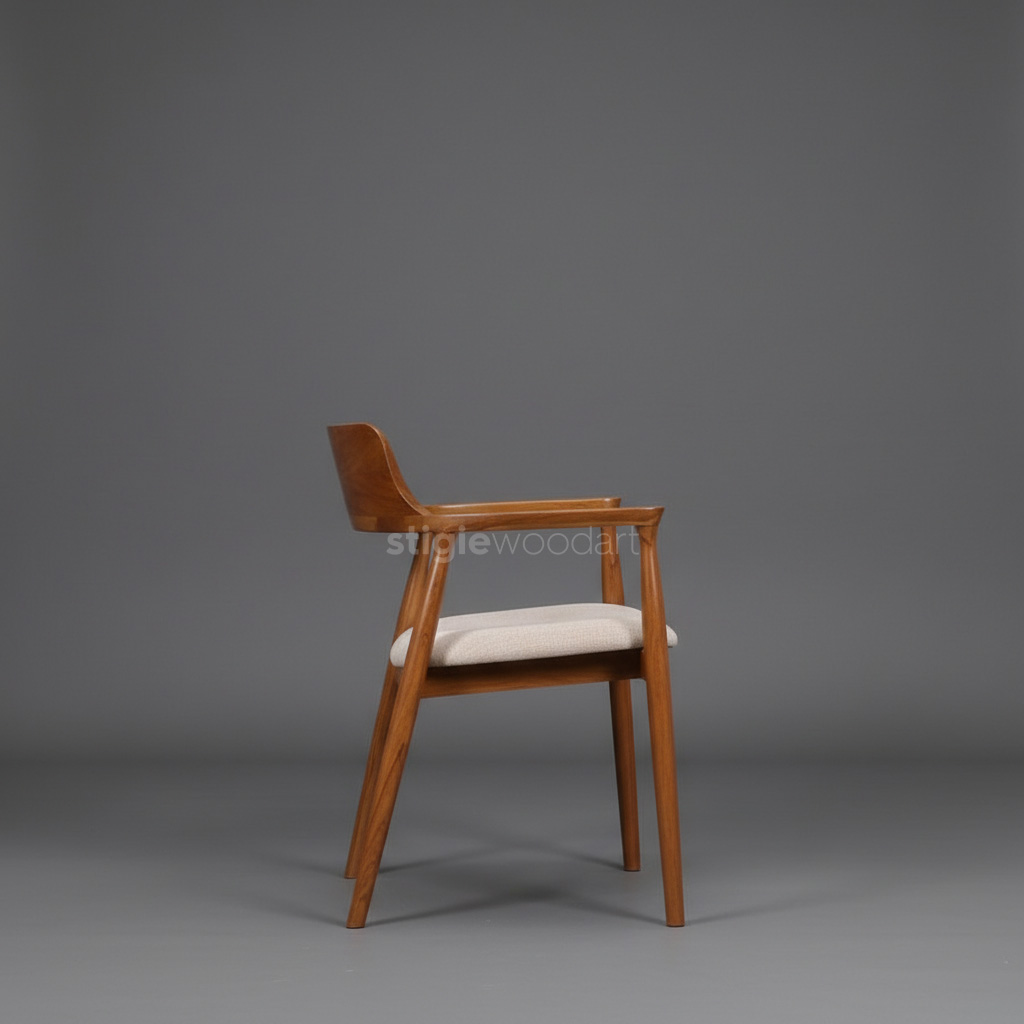 Kursi Cafe Kayu Jati Minimalis Modern - Gambar 4