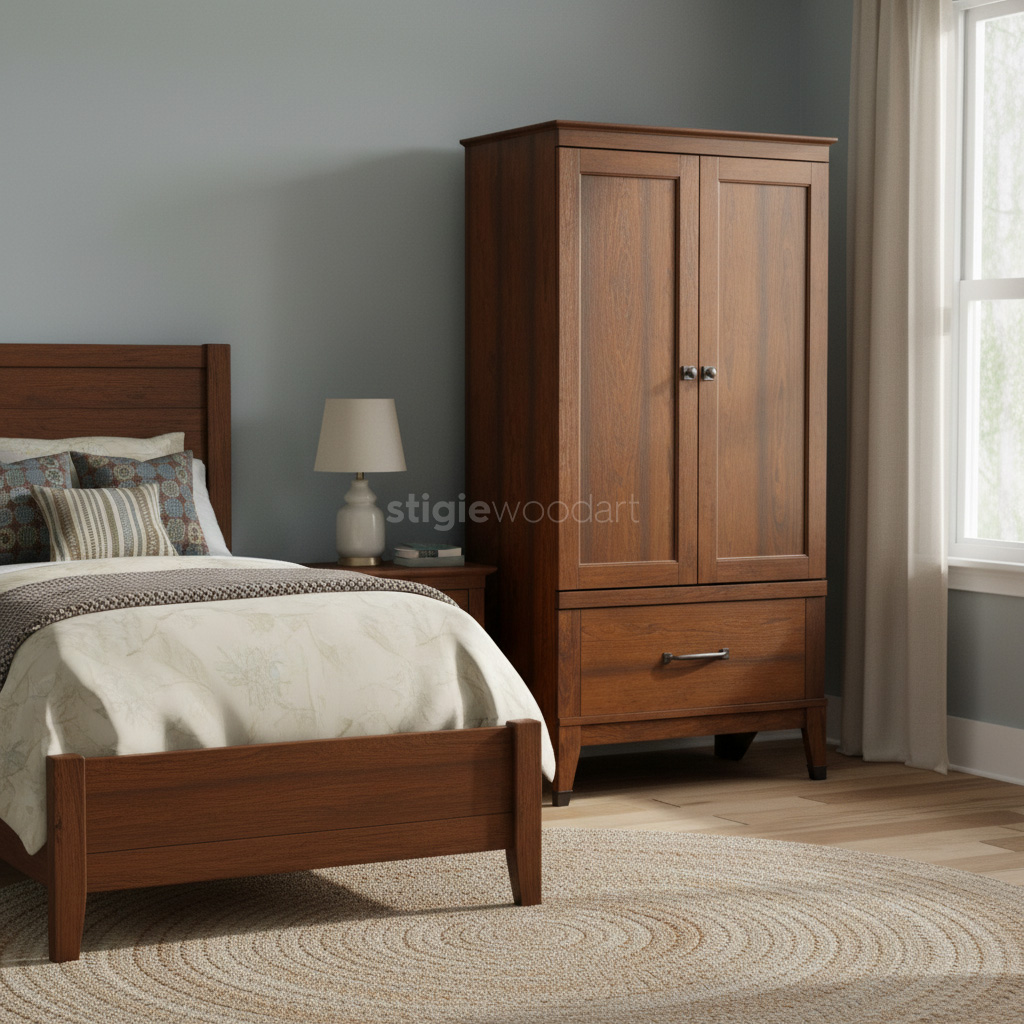 Lemari Kayu Jati Minimalis Modern - Gambar 3