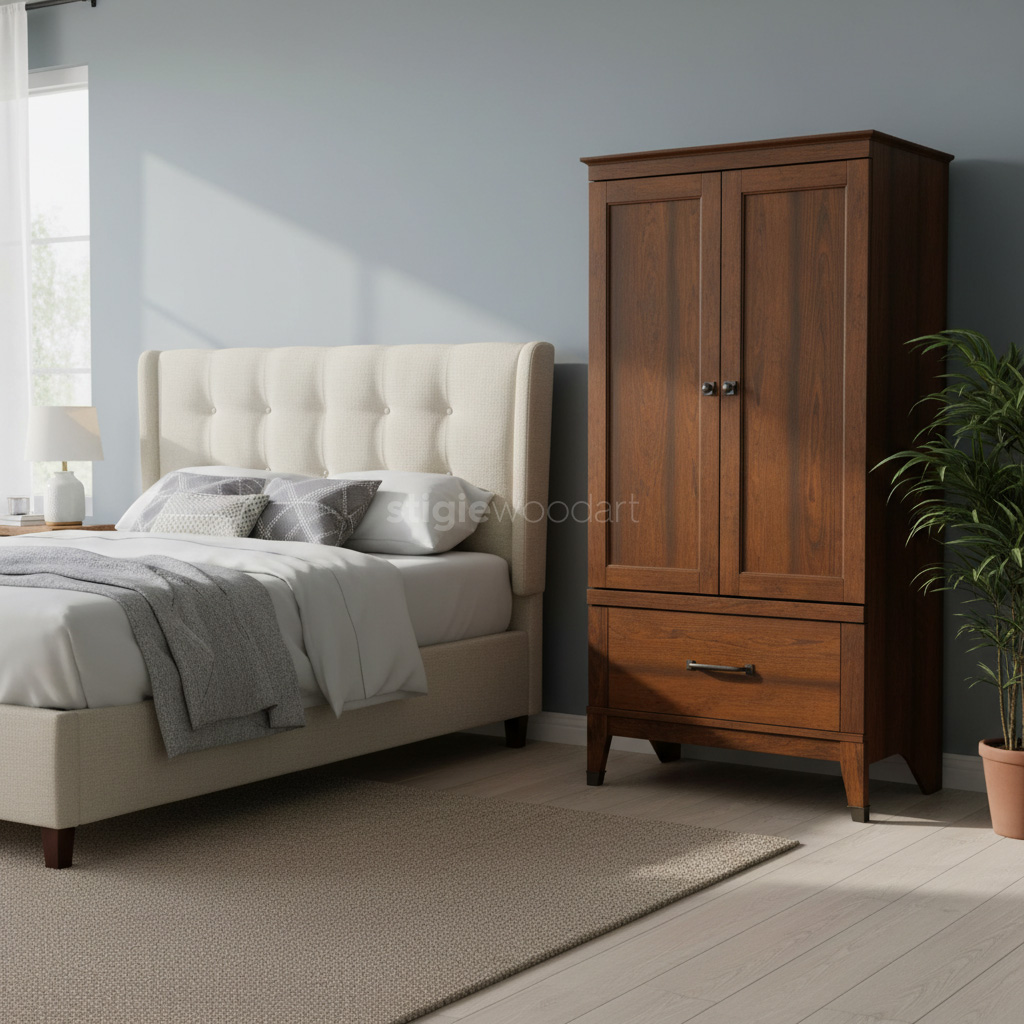 Lemari Kayu Jati Minimalis Modern - Gambar 4
