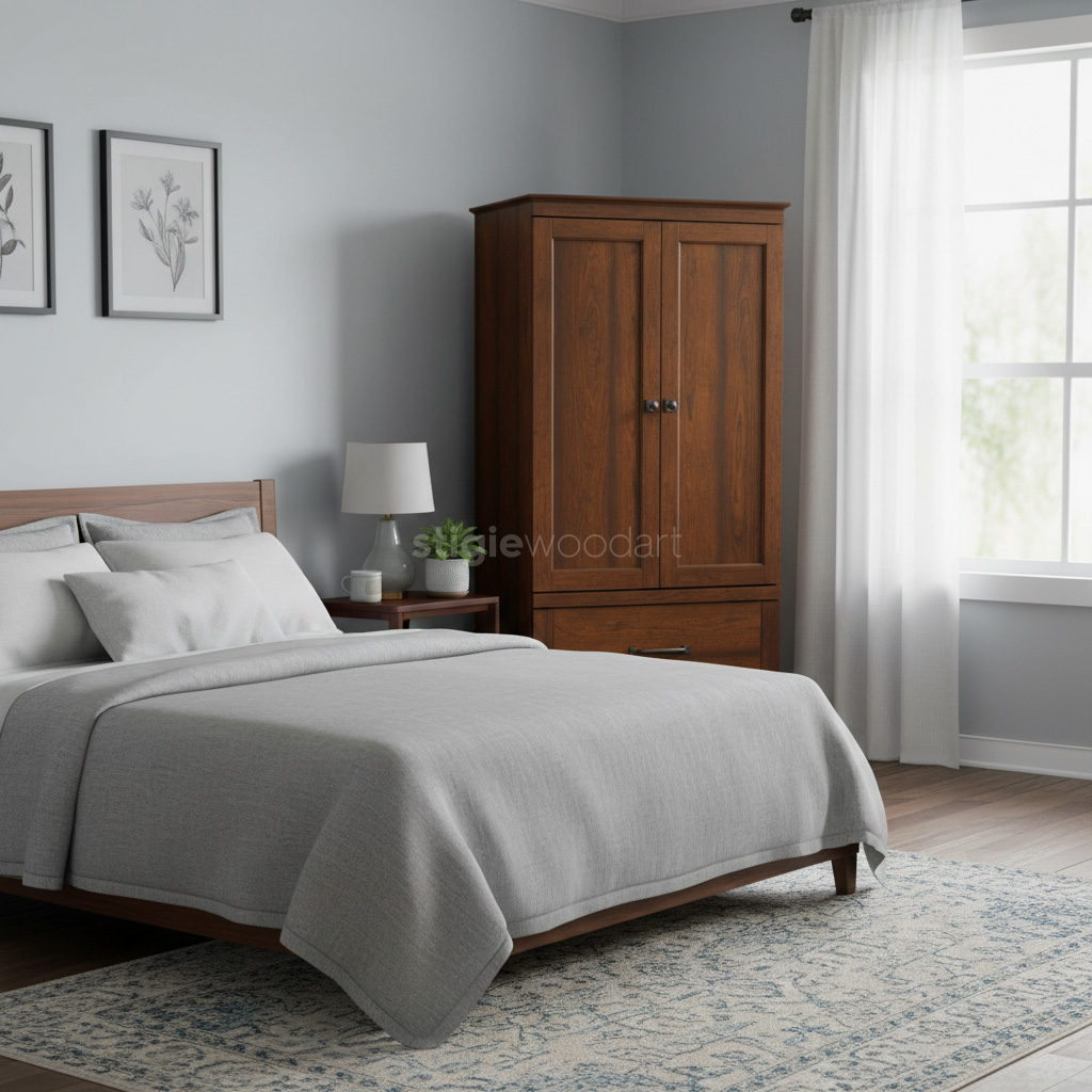 Lemari Kayu Jati Minimalis Modern - Gambar 2