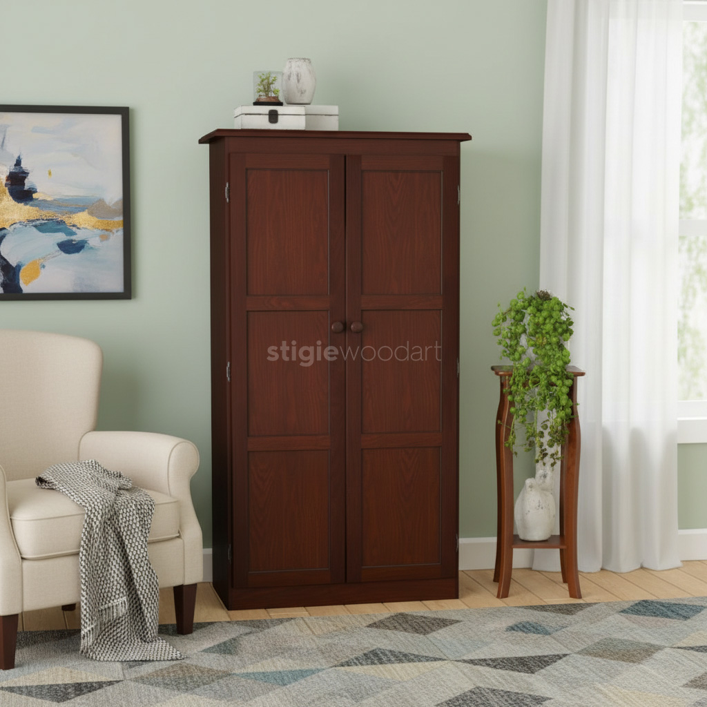 Lemari Minimalis Kayu Jati Solid - Gambar 3