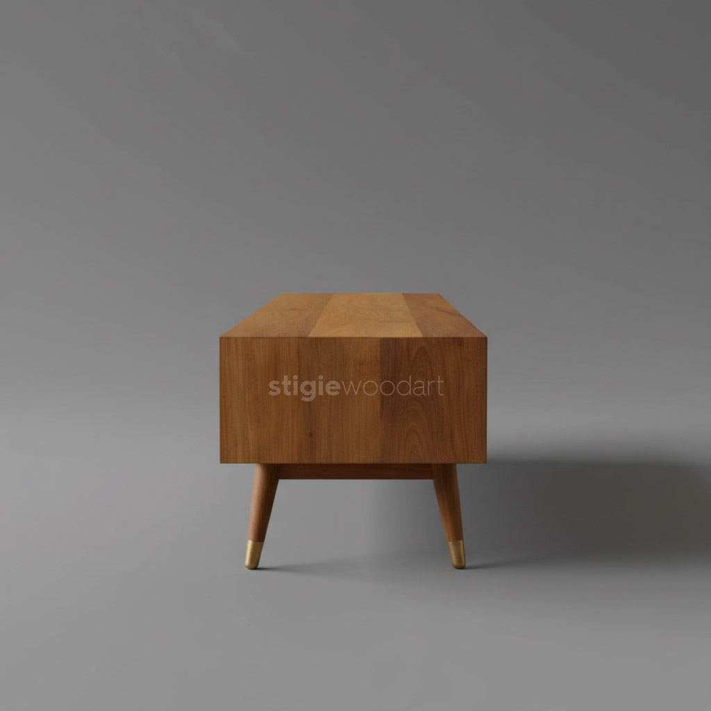 Meja Tv Retro Klasik Minimalis Kayu Jati - Gambar 5