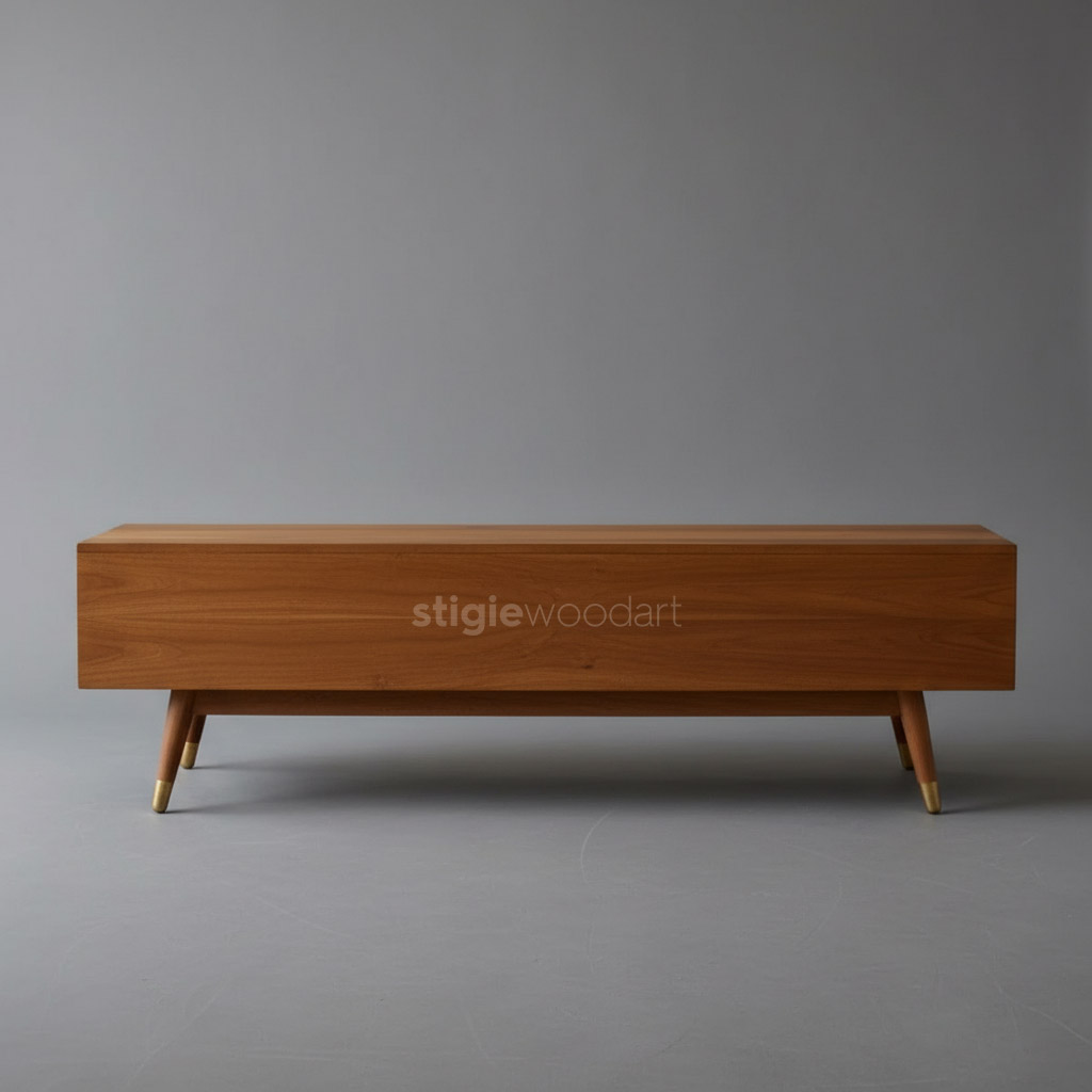 Meja Tv Retro Klasik Minimalis Kayu Jati - Gambar 4