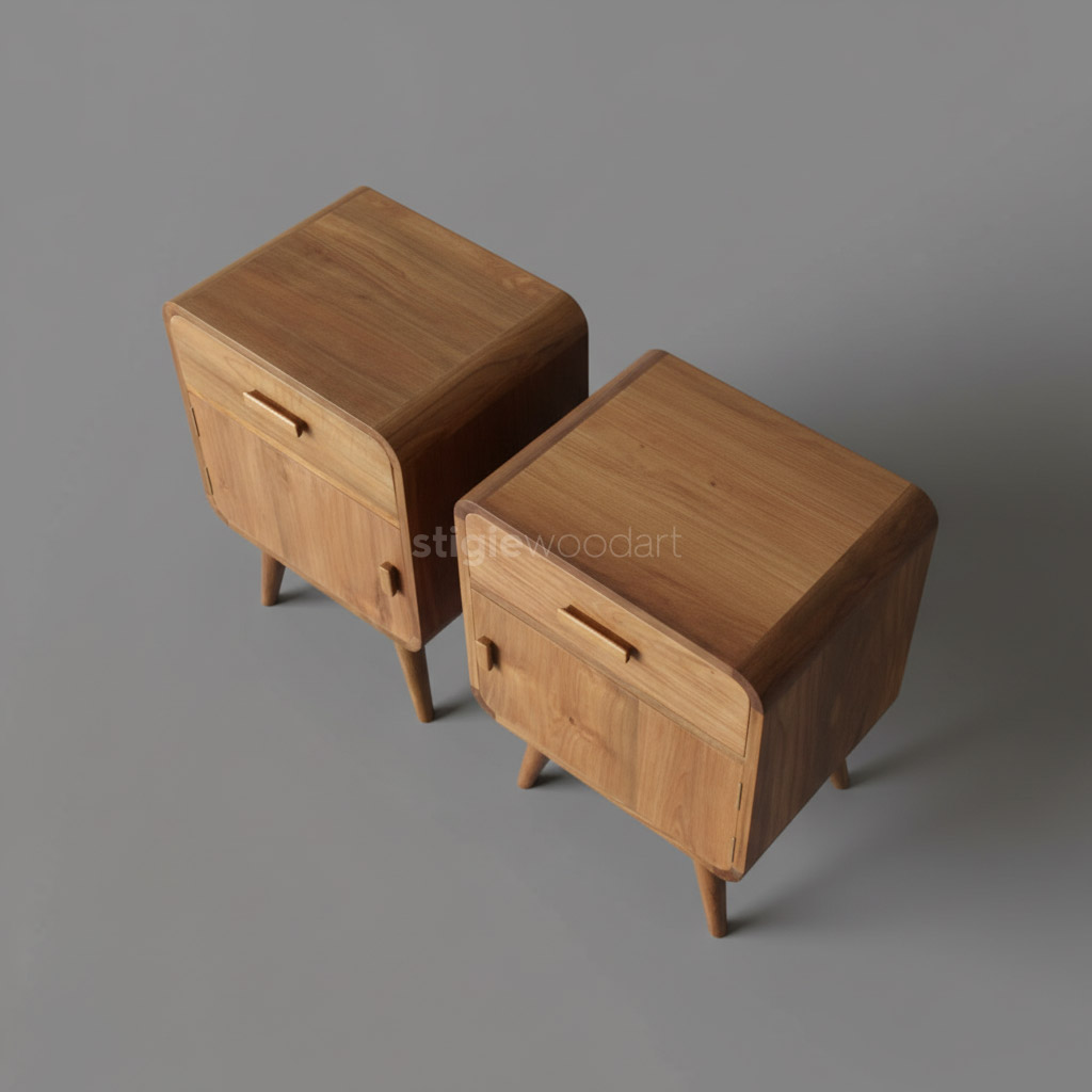 Nakas Bedside Retro Klasik Minimalis - Gambar 3