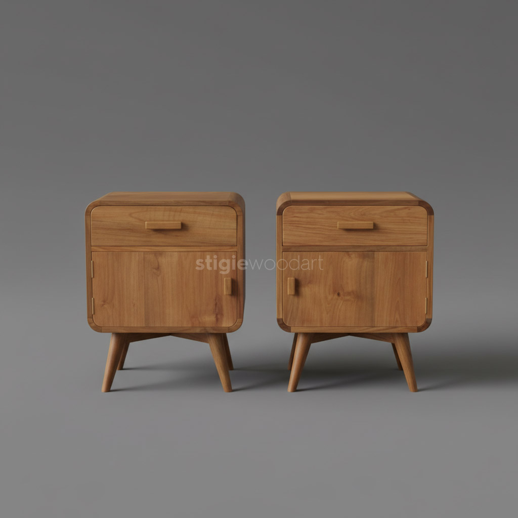Nakas Bedside Retro Klasik Minimalis - Gambar 2
