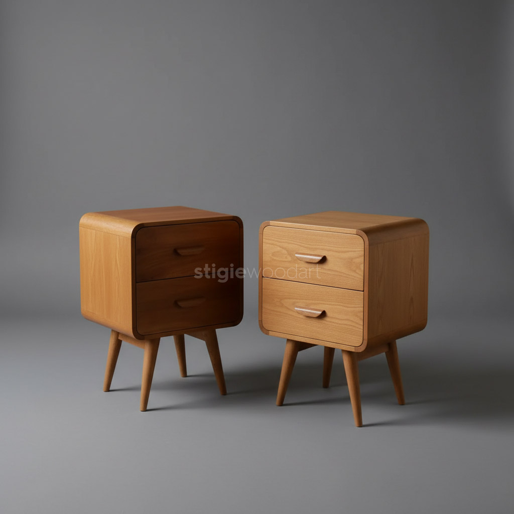 Nakas Retro Kayu Jati Klasik Minimalis - Gambar 5