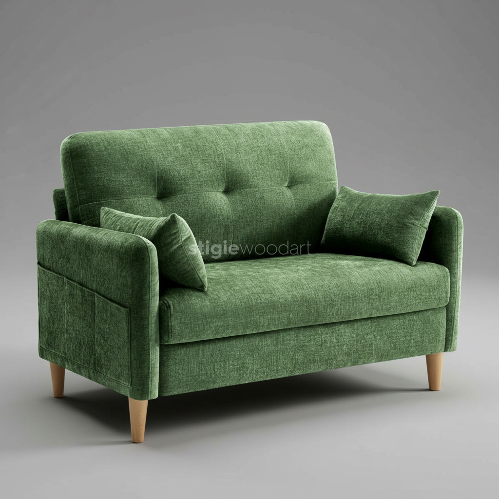 Sofa 2 Dudukan Mustard Minimalis Modern - Gambar 6
