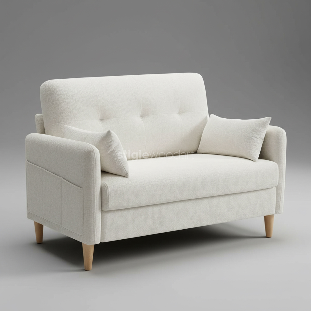 Sofa 2 Dudukan Mustard Minimalis Modern - Gambar 5