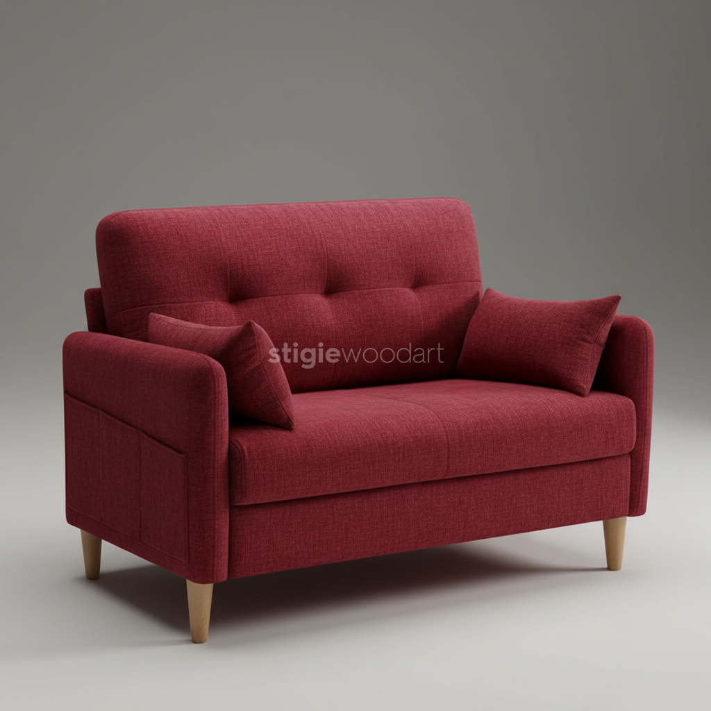Sofa 2 Dudukan Mustard Minimalis Modern - Gambar 4