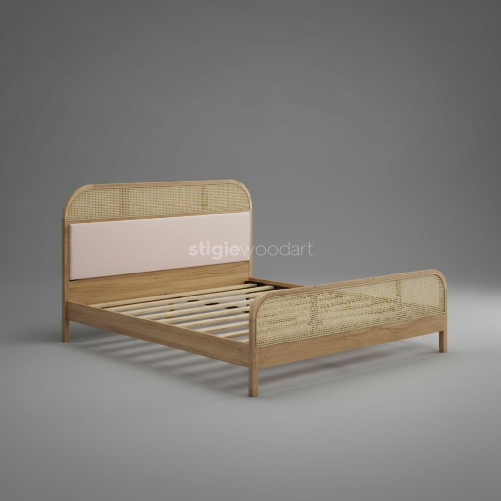 Tempat Tidur Kayu Jati Minimalis Elegan - Gambar 3