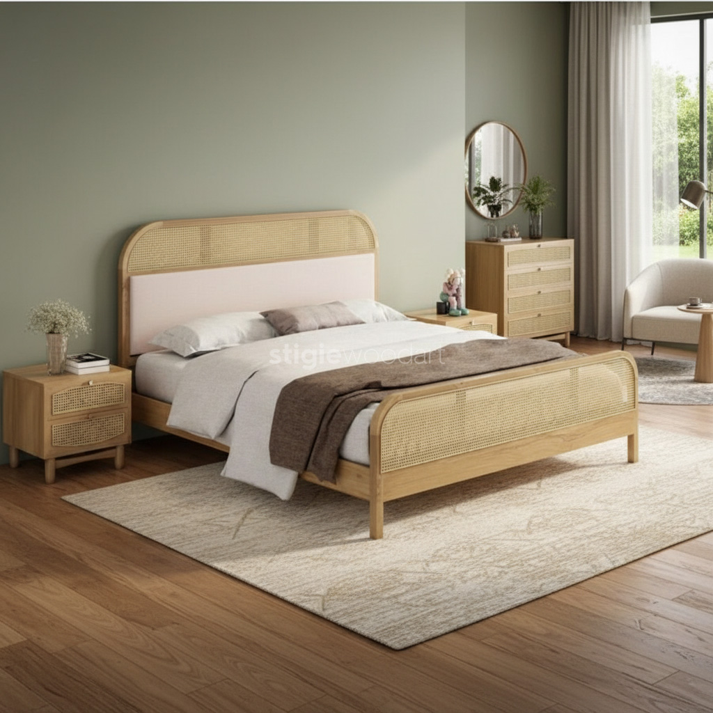 Tempat Tidur Kayu Jati Minimalis Elegan - Gambar 2