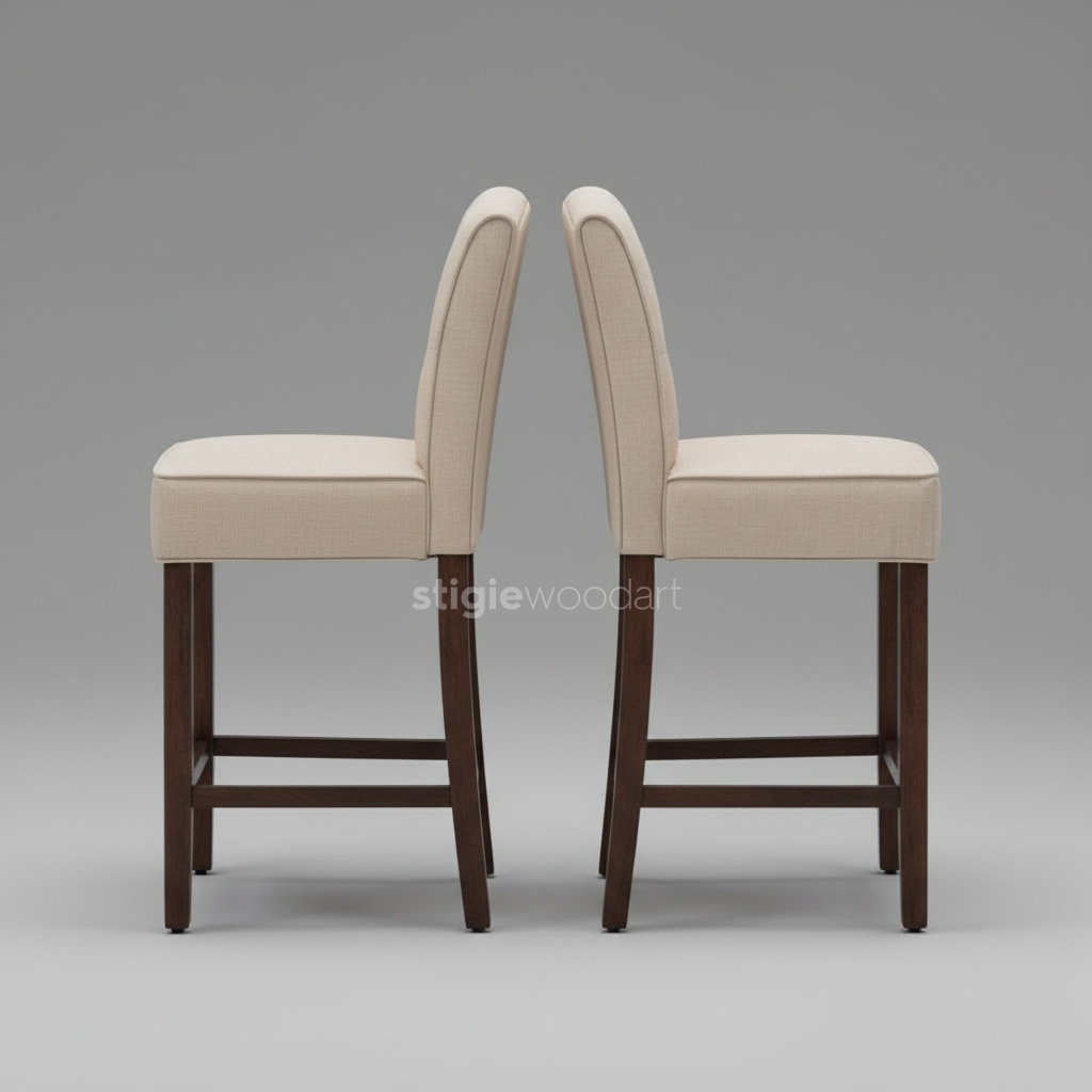 Kursi Bar Minimalis Kayu Jati Modern - Gambar 5