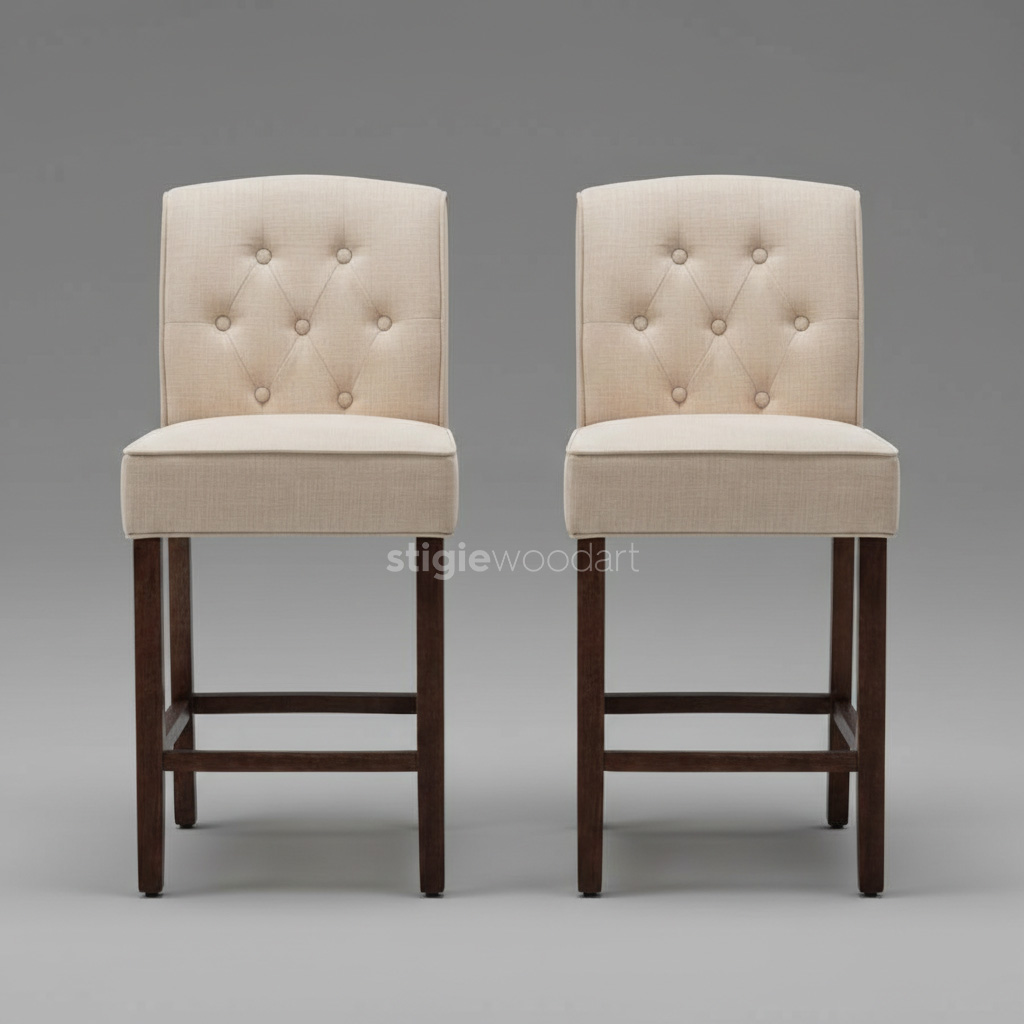Kursi Bar Minimalis Kayu Jati Modern - Gambar 4