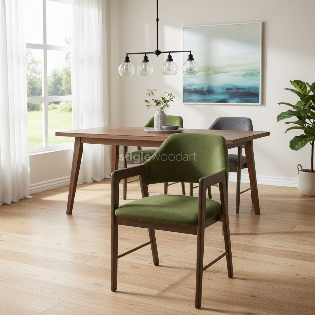 Kursi Makan Kayu Jati Solid Minimalis - Gambar 2