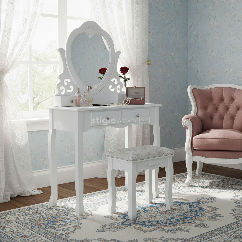 Set Meja Rias Minimalis Duco Elegan - Gambar 3