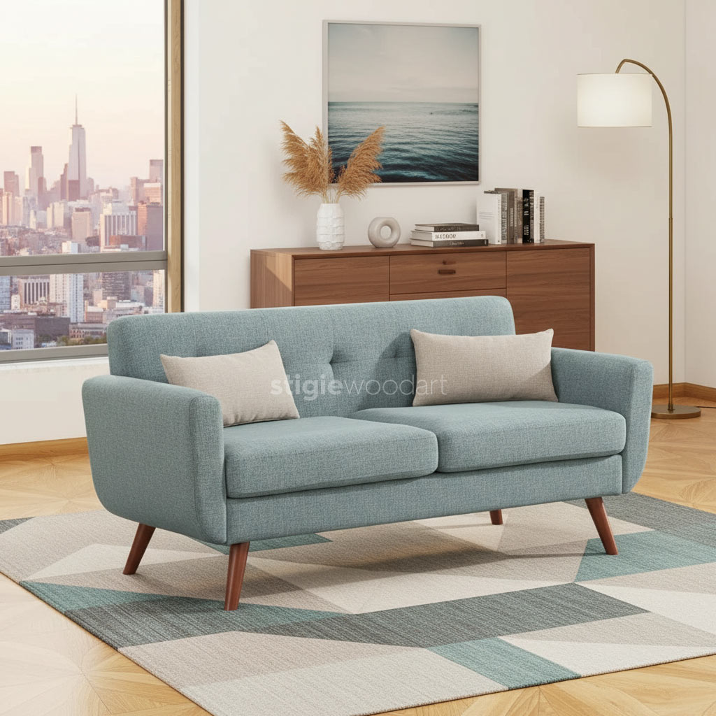 Sofa Minimalis Rangka Kayu Jati Scandinavian - Gambar 3
