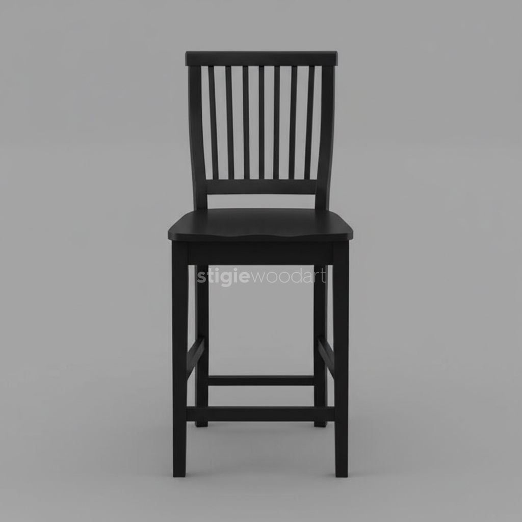 Kursi Bar Kayu Jati Minimalis Modern Elegan - Gambar 5