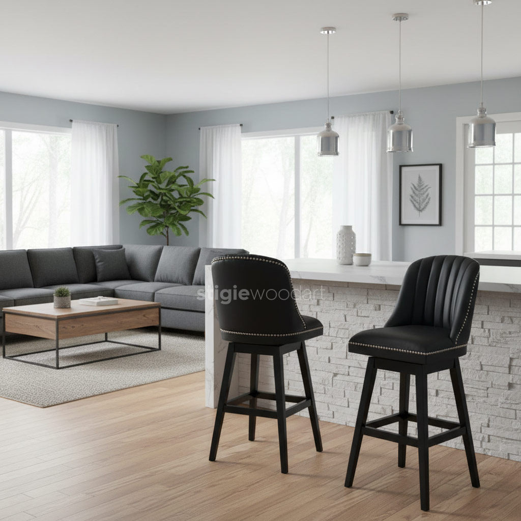Kursi Bar Kayu Jati Minimalis Modern Terbaru - Gambar 3