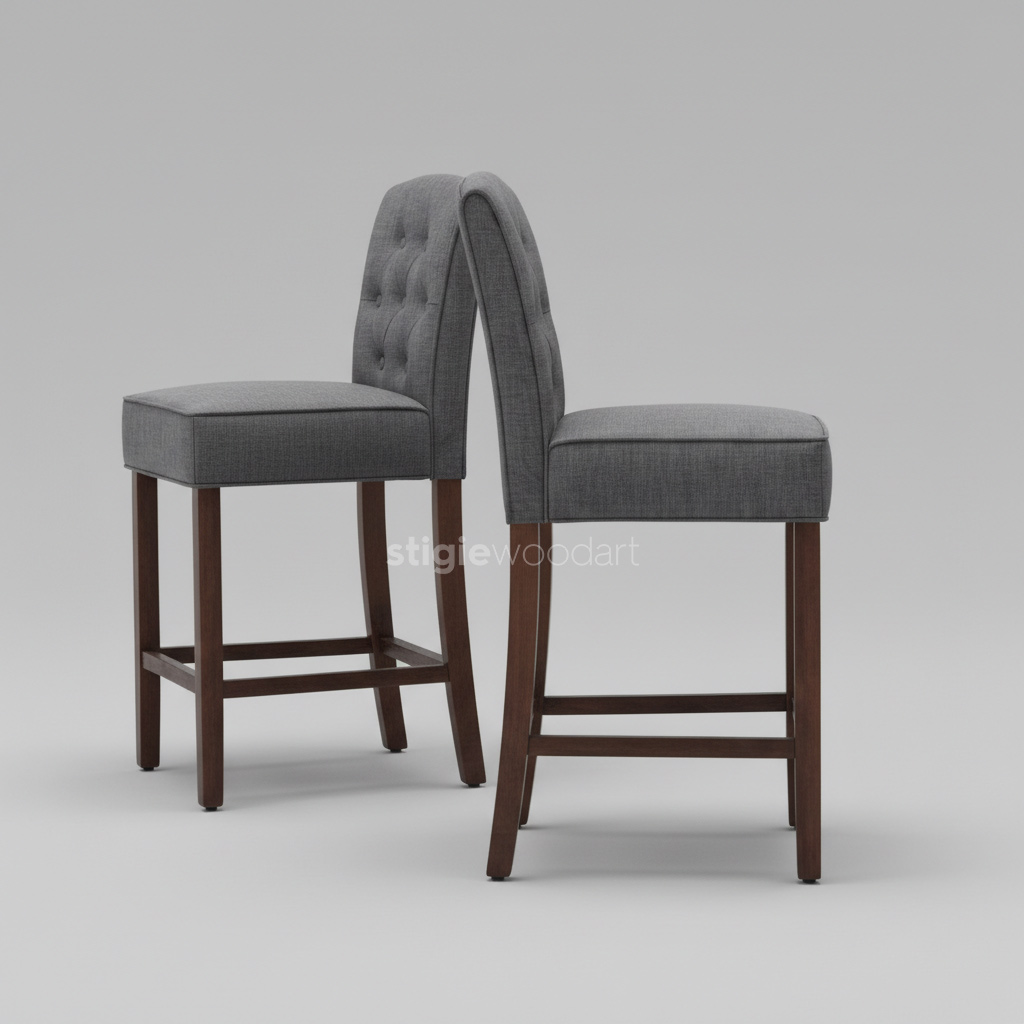 Kursi Bar Minimalis Kayu Jati Elegan Modern - Gambar 6