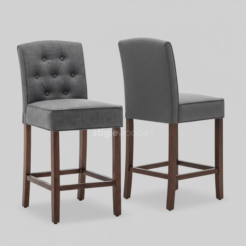 Kursi Bar Minimalis Kayu Jati Elegan Modern - Gambar 5