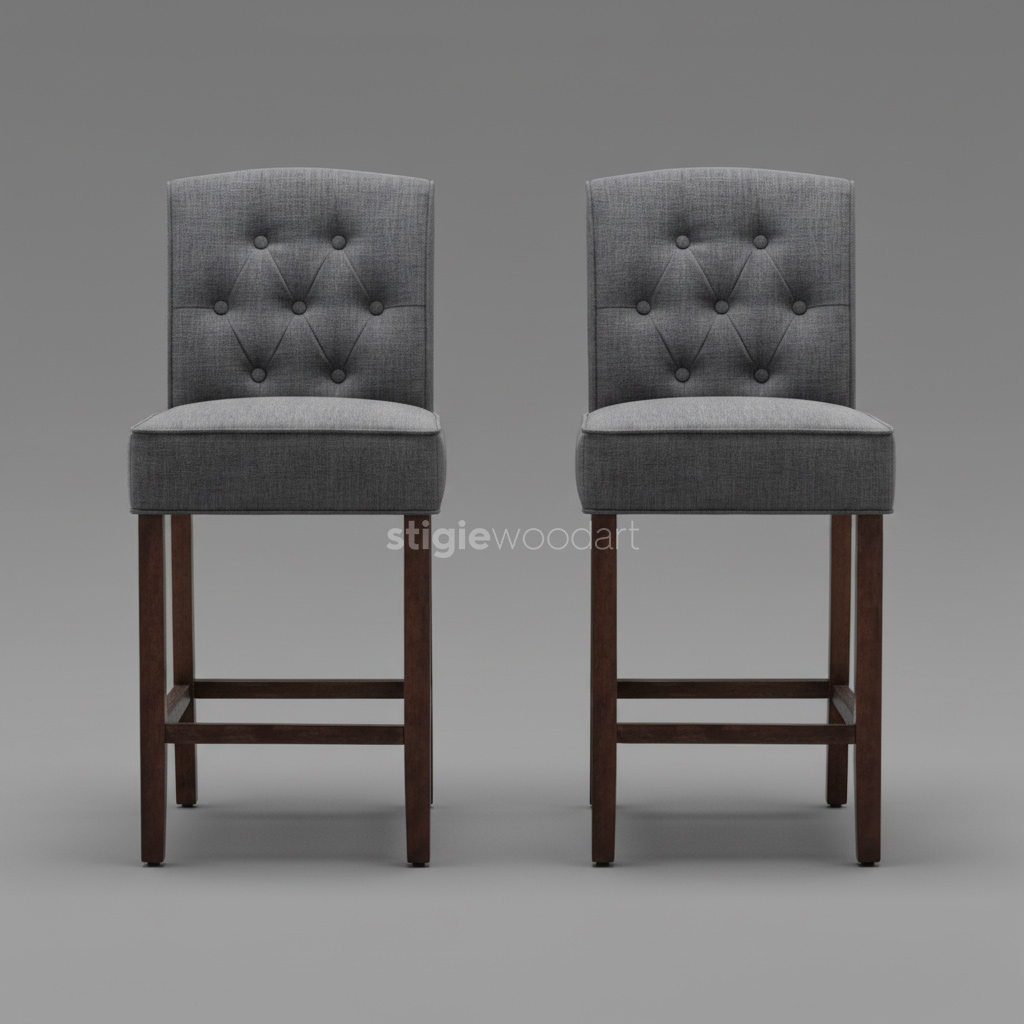 Kursi Bar Minimalis Kayu Jati Elegan Modern - Gambar 4