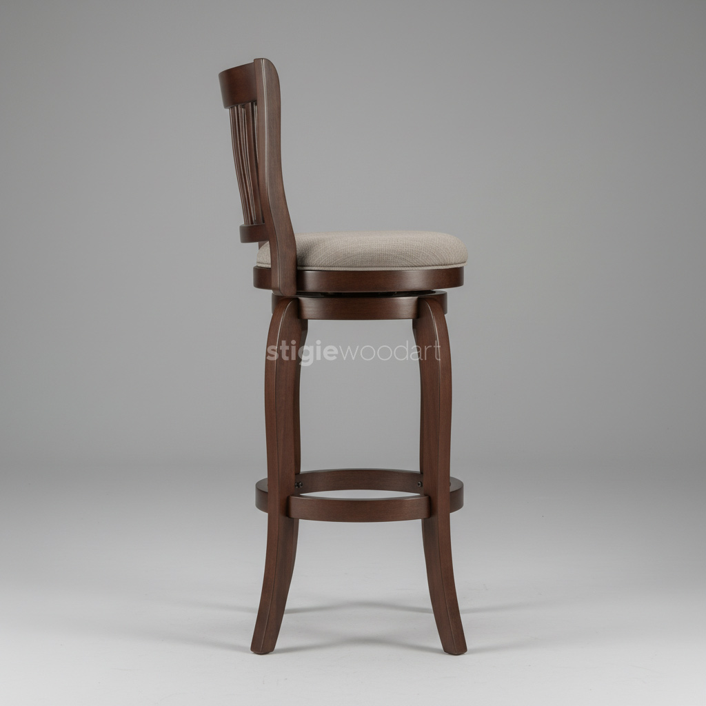 Kursi Bar Resto Kayu Jati Minimalis Elegan - Gambar 5