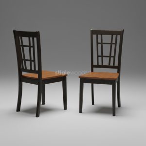 Kursi Makan Cafe Minimalis Modern Kayu Jati Natural