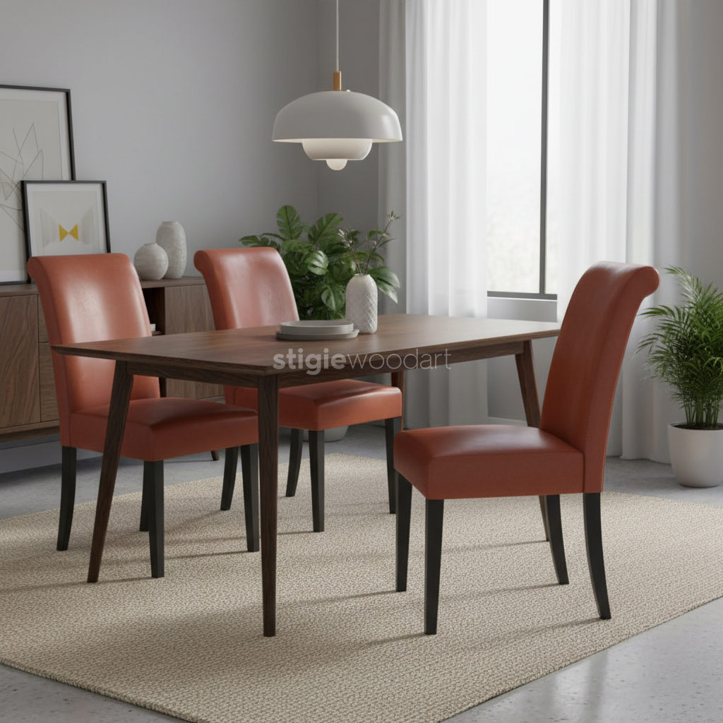 Kursi Makan Hotel Kayu Jati Minimalis Modern - Gambar 3