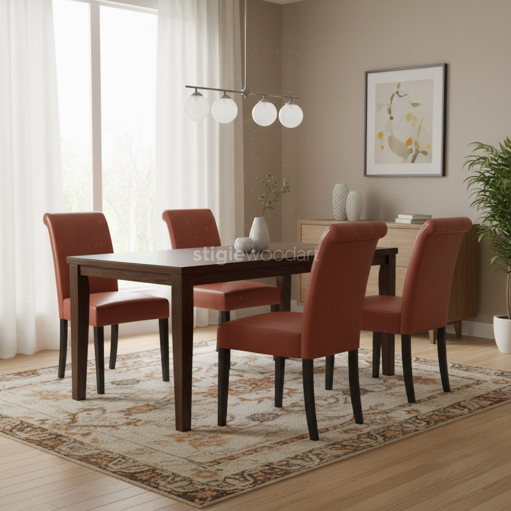 Kursi Makan Hotel Kayu Jati Minimalis Modern - Gambar 2
