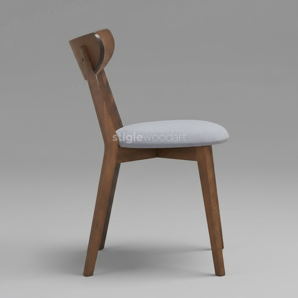 Kursi Makan Kayu Jati Scandinavian Minimalis Modern - Gambar 5