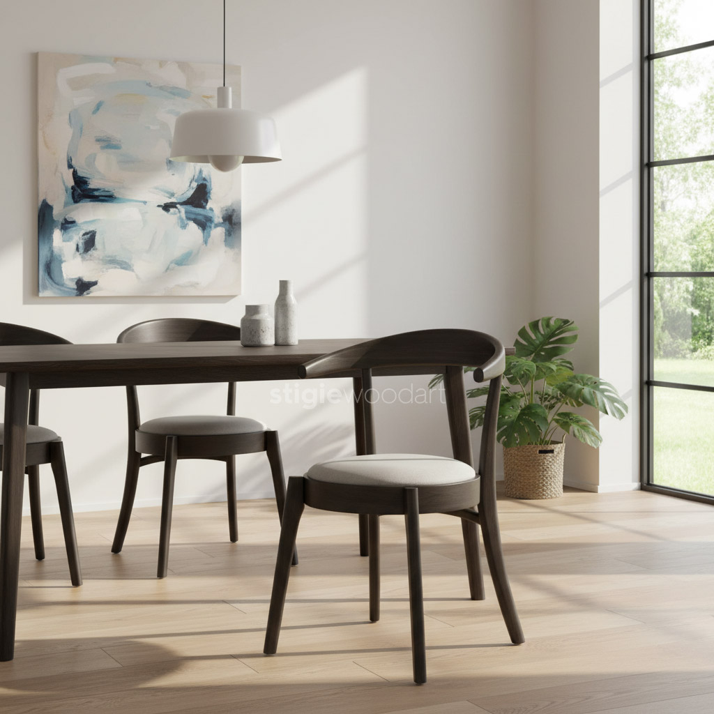 Kursi Makan Resto Minimalis Kayu Jati Modern - Gambar 2