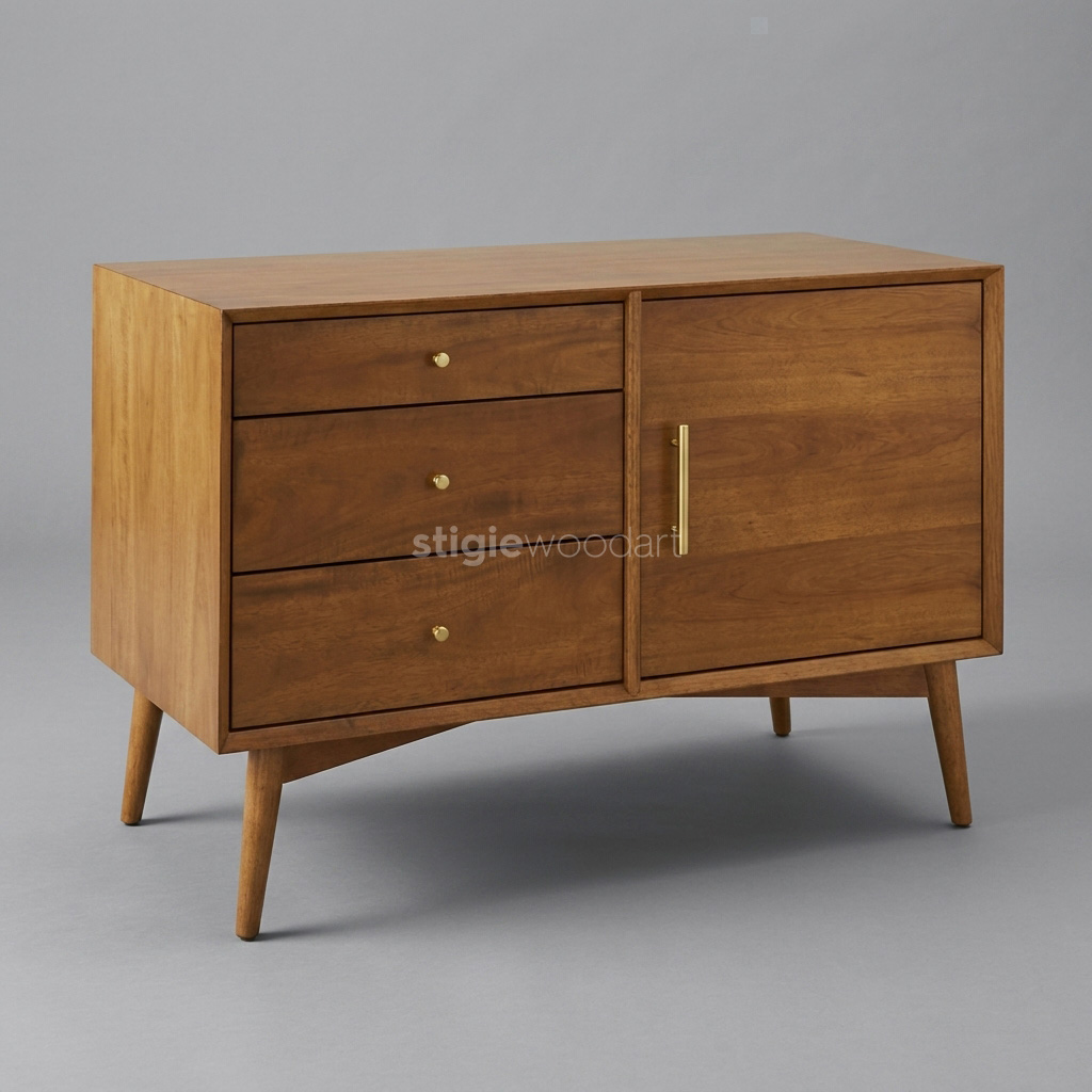 Bufet Kayu Jati Minimalis Modern