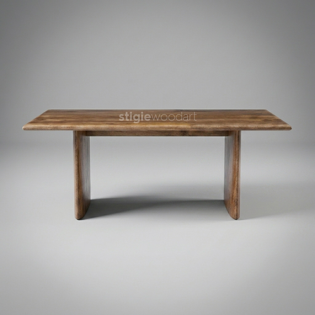 Coffee Table Kayu Jati Solid Minimalis Modern - Gambar 4