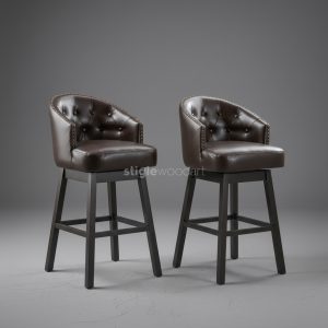 Kursi Bar Kayu Jati Modern Chesterfield