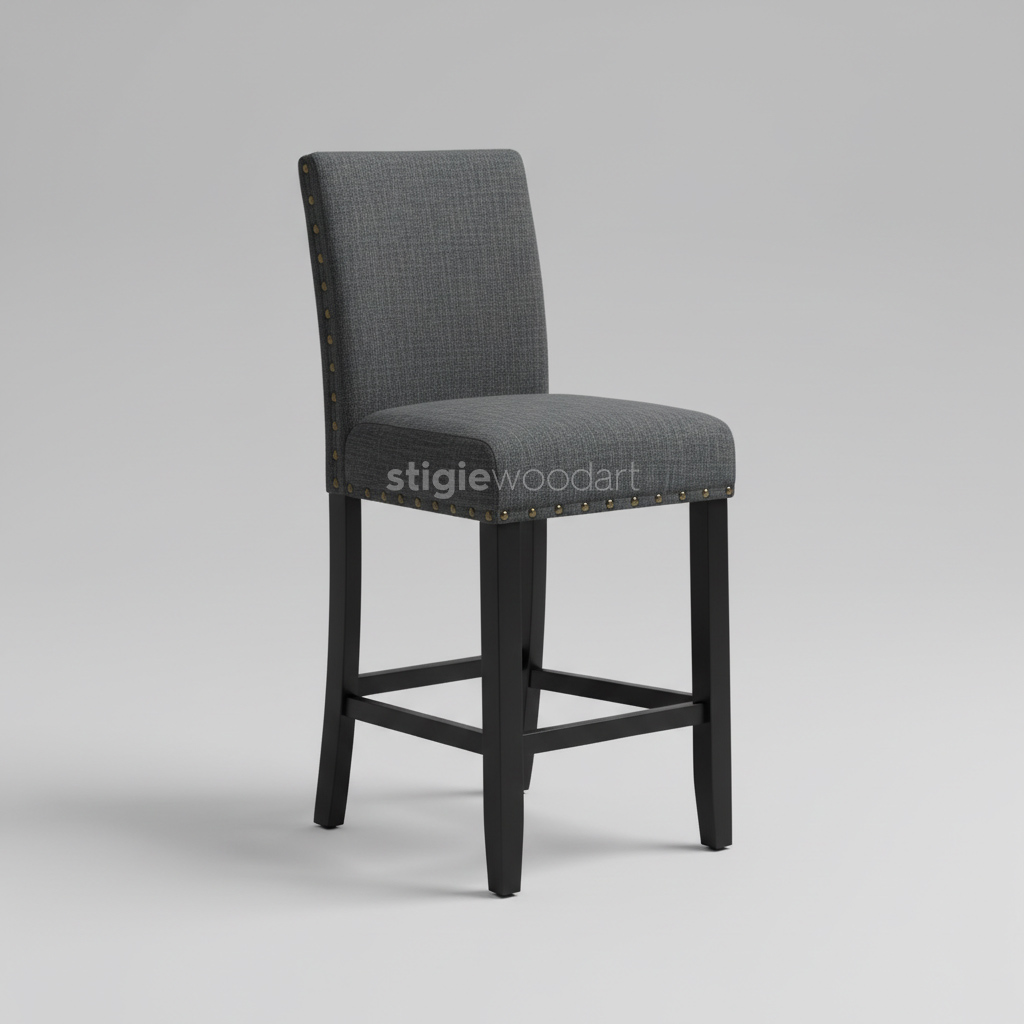 Kursi Bar Kayu Jati Upholstery Minimalis Modern