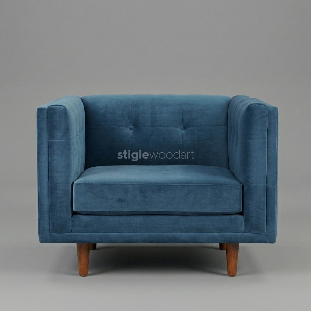 Kursi Sofa Hotel Accent Modern Velvet - Gambar 3