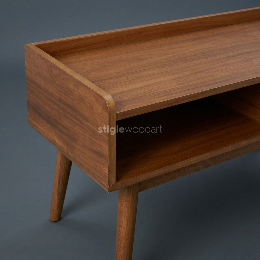 Meja TV Kayu Jati Minimalis Retro Modern - Gambar 6