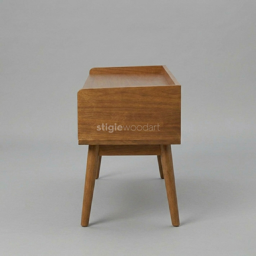 Meja TV Kayu Jati Minimalis Retro Modern - Gambar 5