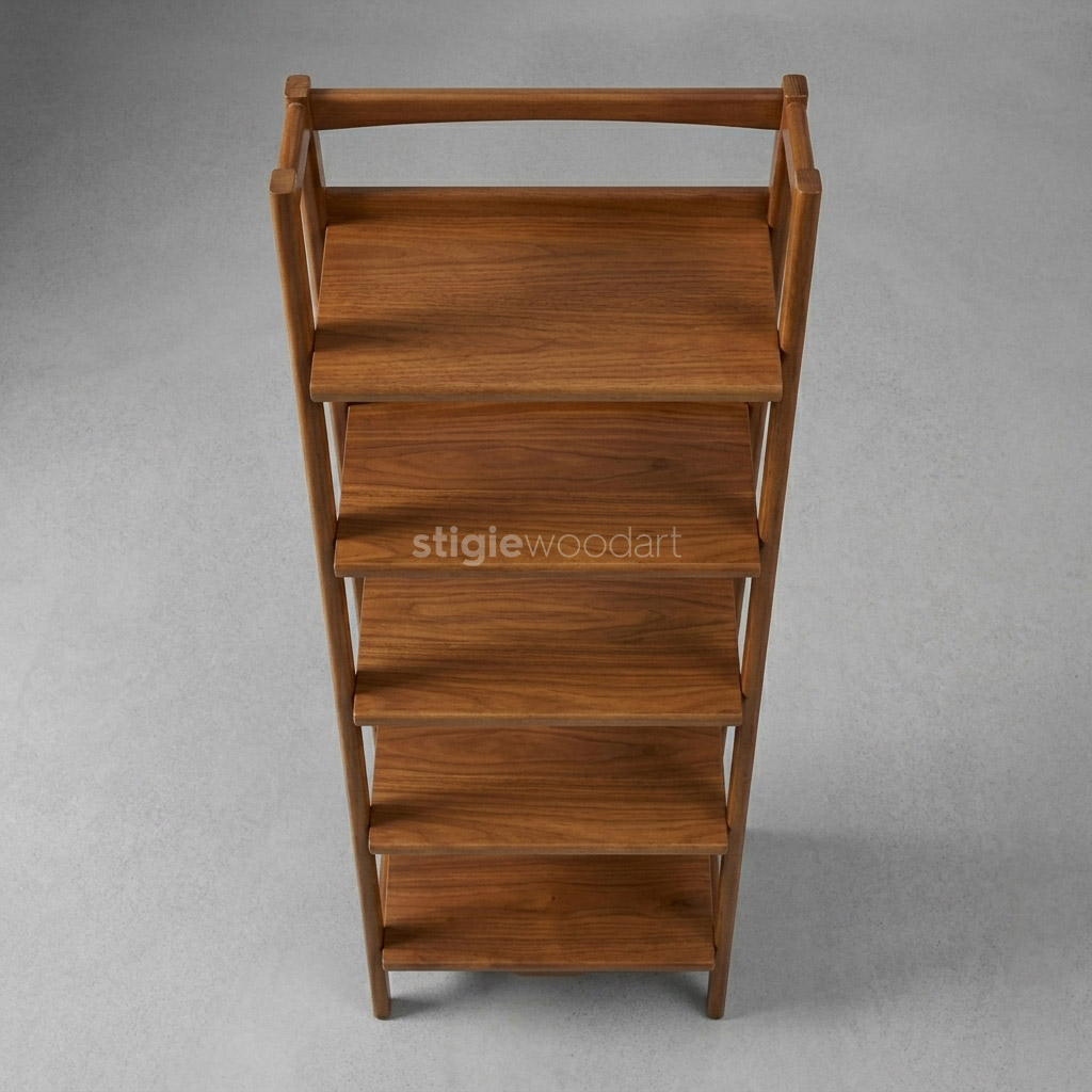 Rak Buku Kayu Jati Minimalis Susun - Gambar 5